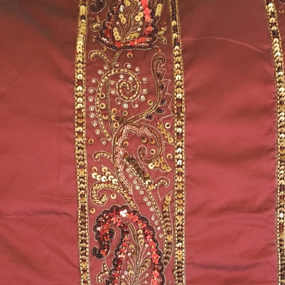 Kreations Oversized Pillow with Exquisite Gold Sequin Beads Embroidery NWT